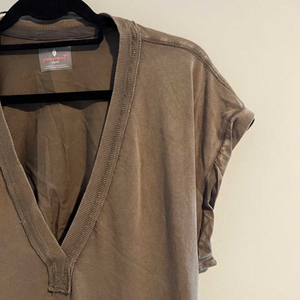 Free People Movement Hot Shot V Neck Jumpsuit in Oregano - Picture 5 of 13